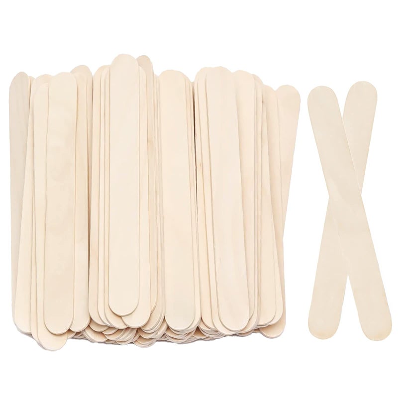 KTOJOY 8 100Pcs Jumbo Wooden Craft Sticks Wooden Popsicle Craft Sticks Stick Treat Sticks Ice Pop Sticks for DIY Crafts Home Art Projects  Classroom Art Supplies - Image 1